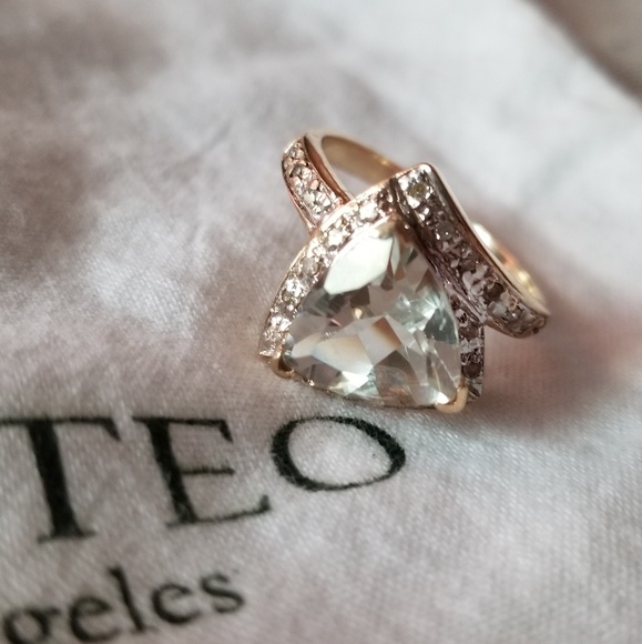 Jewelry - 📍💎SOLD💎📍 Diamond Aquamarine Gold Ring